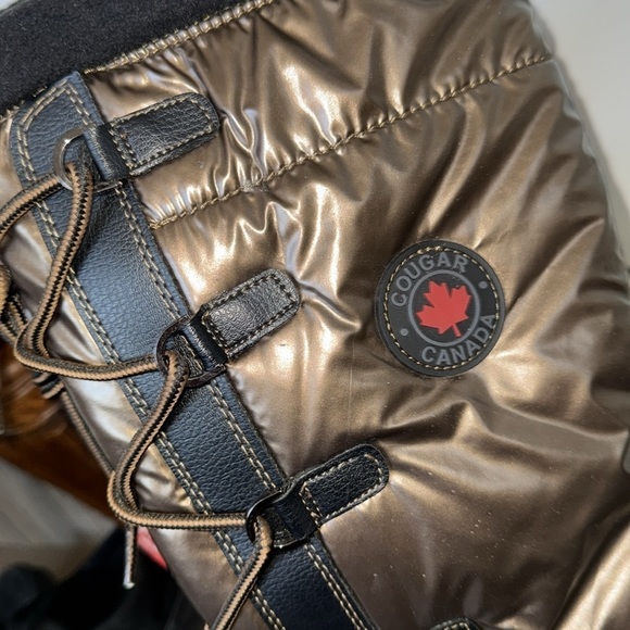 Cougar winter boots snow tall NEW pull on waterproof warm brown copper black - Picture 2 of 6